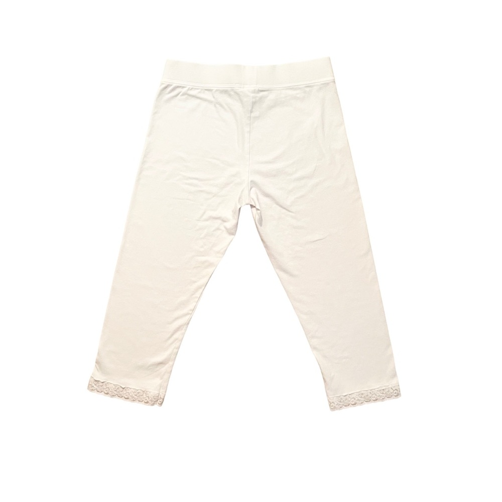 NWOT Girls’ Arizona White Capri Lace Cuff Leggings Size 14-16 - Picture 3 of 5
